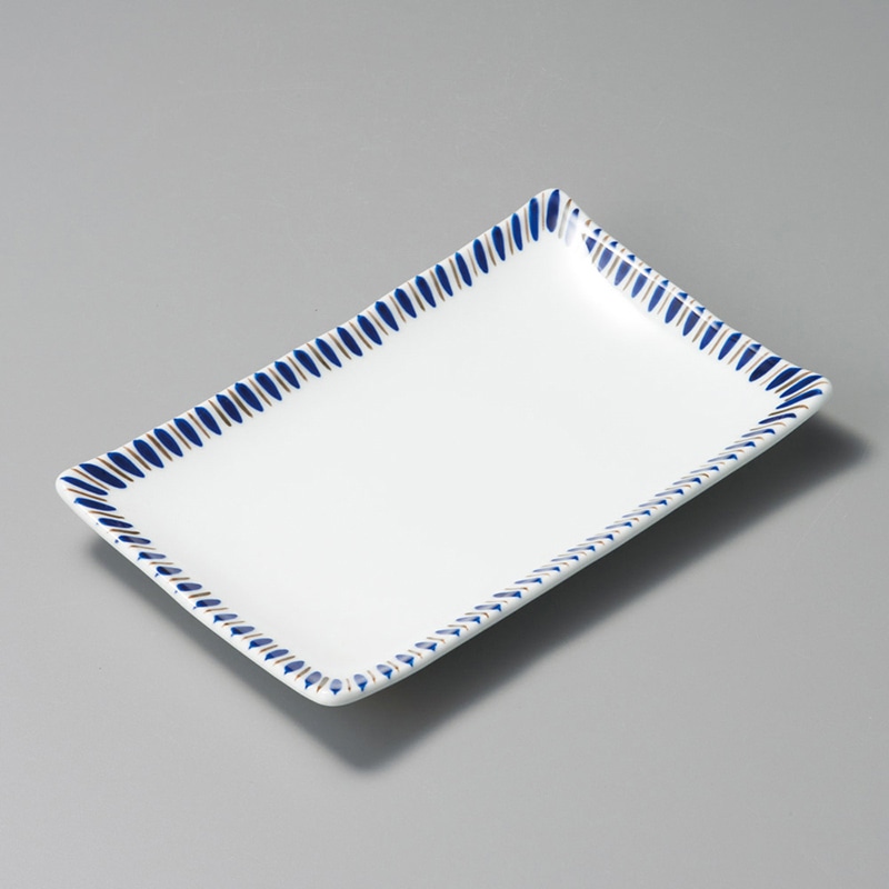 山万 27708-550 二色十草焼物皿 1個（ご注文単位1個）【直送品】