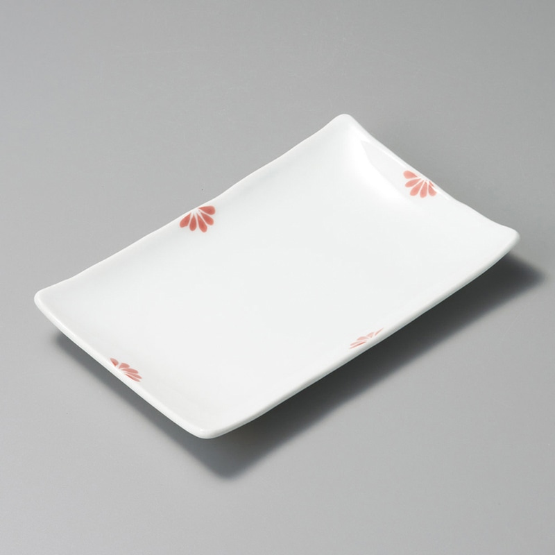 山万 27720-580 小花(赤)焼物皿 1個（ご注文単位1個）【直送品】