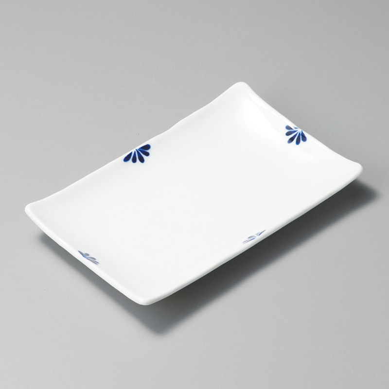 山万 27719-580 小花(青)焼物皿 1個（ご注文単位1個）【直送品】