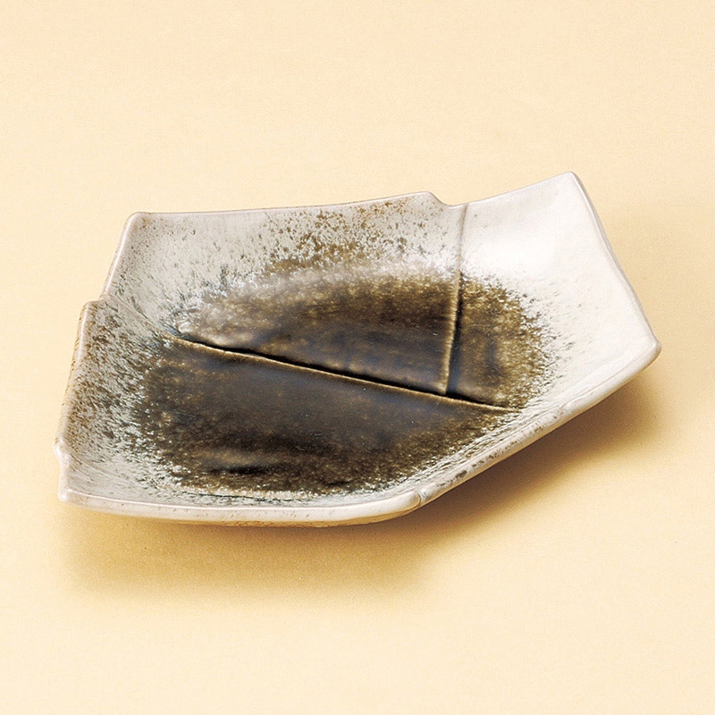 山万 27817-570 織部かすみ結び7.0皿 1個（ご注文単位1個）【直送品】