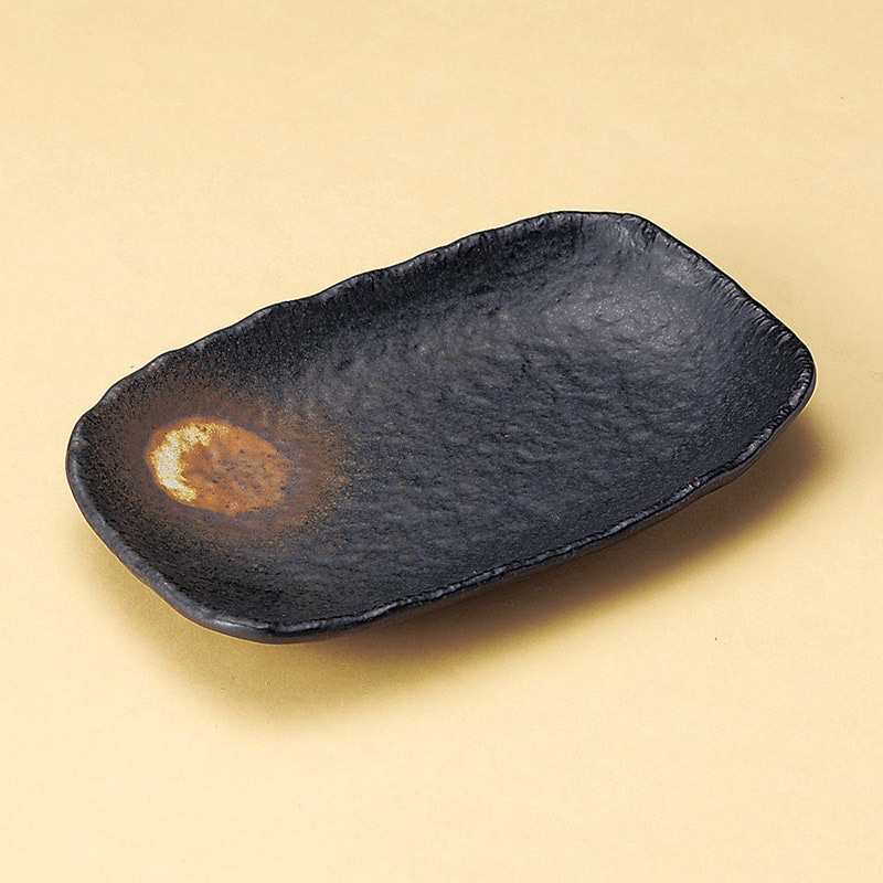 山万 28016-570 おぼろ備前8.0長角皿 1個（ご注文単位1個）【直送品】