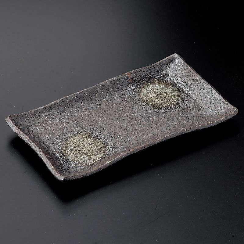 山万 28202-290 サビ白吹新焼物皿 1個（ご注文単位1個）【直送品】