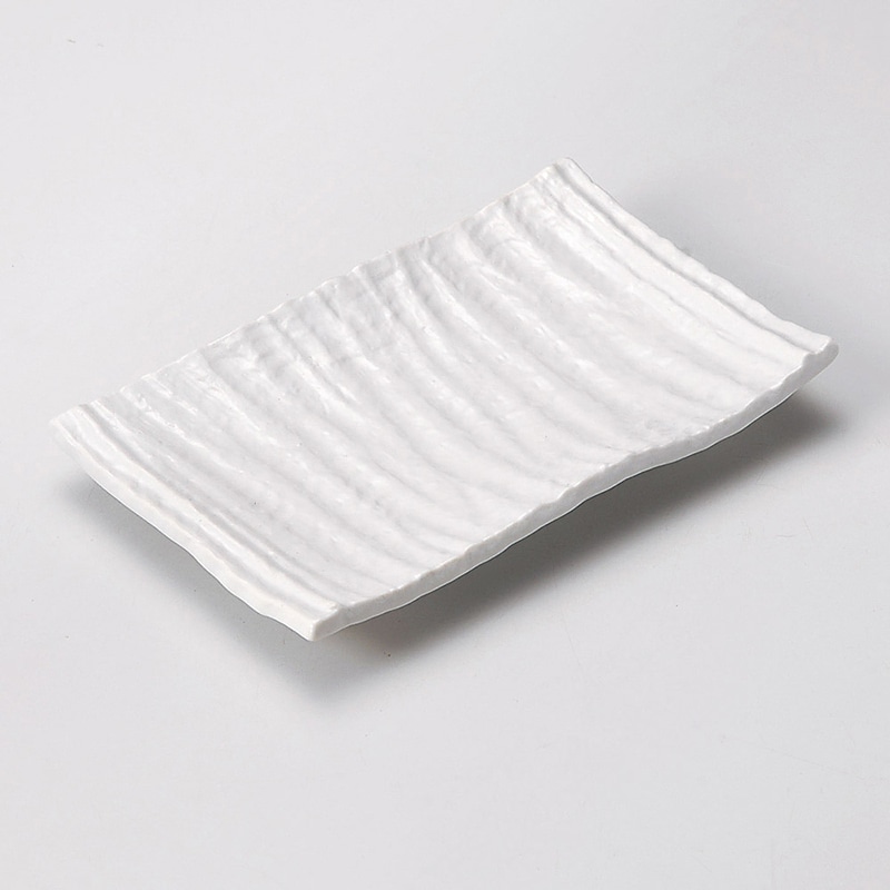 山万 28107-130 白マット焼物皿 1個（ご注文単位1個）【直送品】