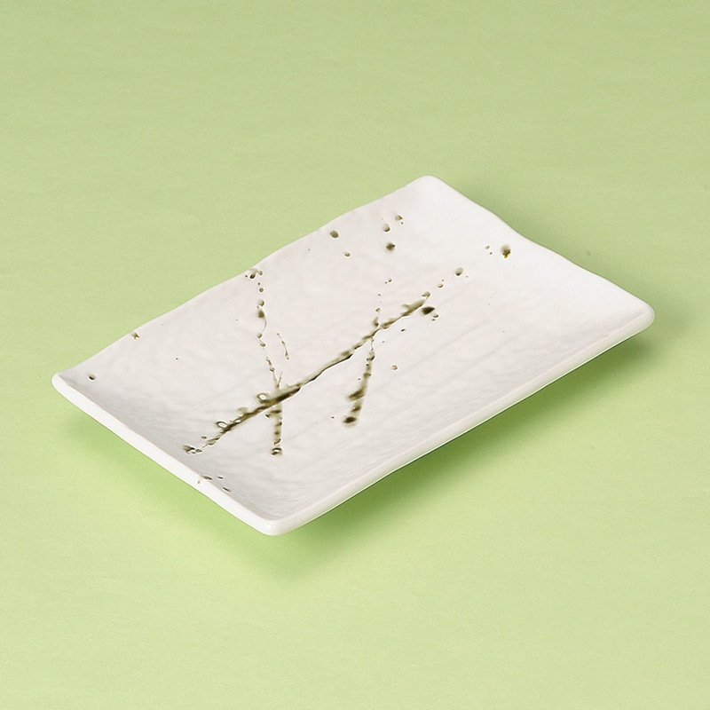 山万 28118-230 筆流 高浜串皿白 1個（ご注文単位1個）【直送品】