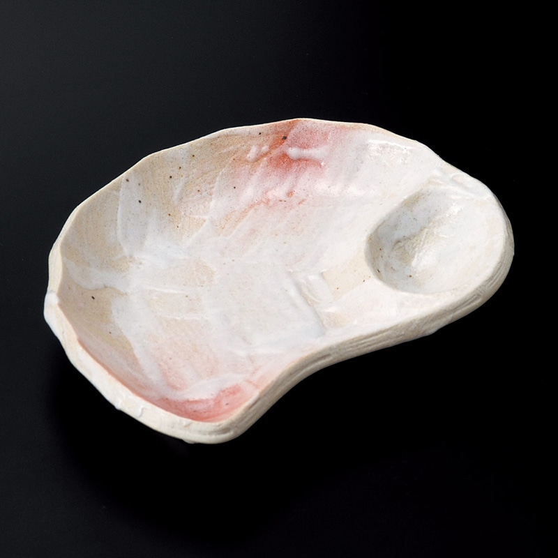 山万 28413-030 桜志野貝型仕切皿 1個（ご注文単位1個）【直送品】