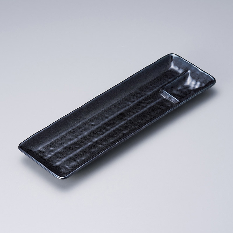 山万 28507-450 長角仕切皿黒 1個（ご注文単位1個）【直送品】