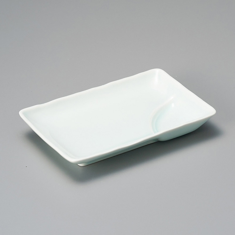 山万 28513-550 青白磁6.0長角仕切皿 1個(ご注文単位1個)【直送品】