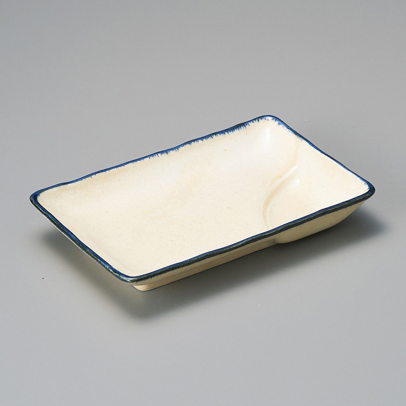 山万 28509-580 黄瀬戸6.0長角仕切皿 1個（ご注文単位1個）【直送品】