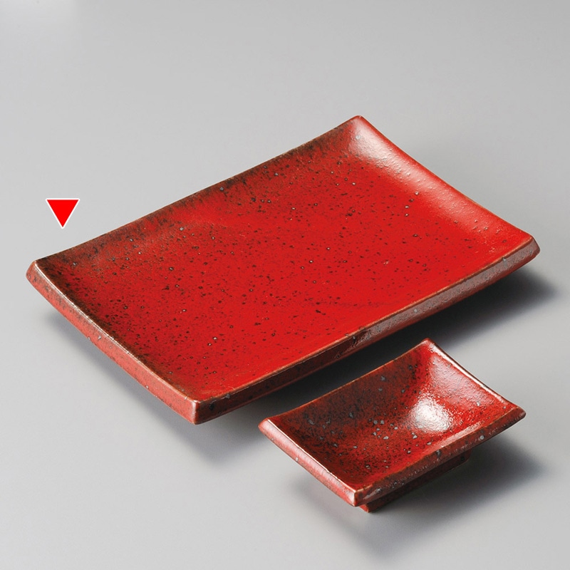 山万 28625-460 紅柚子焼物皿 1個（ご注文単位1個）【直送品】