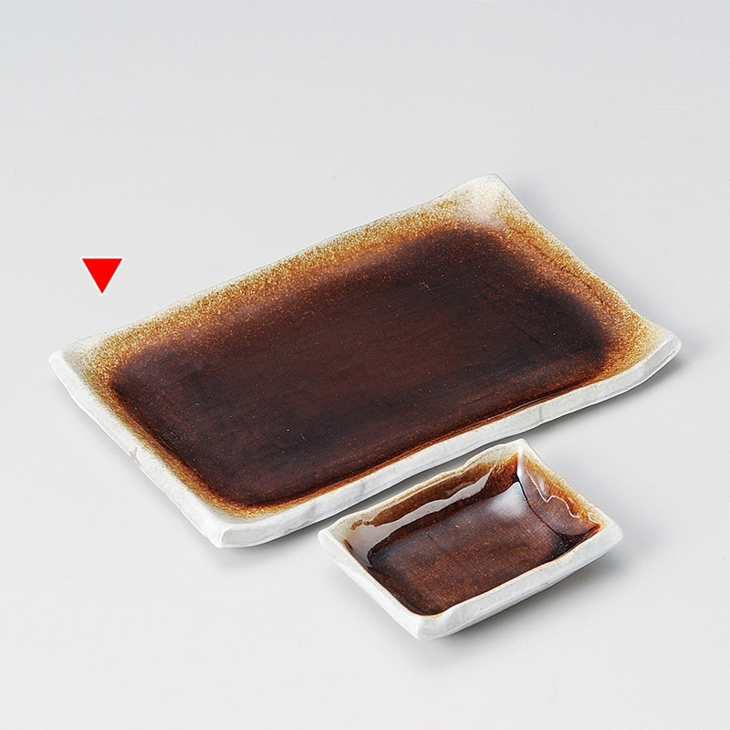 山万 28633-550 ブラウン7.0長角皿 1個（ご注文単位1個）【直送品】