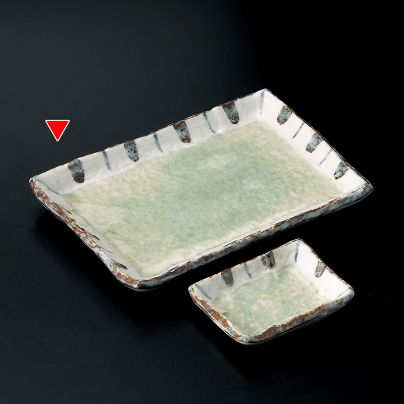 山万 28712-550 ヒワ釉渕十草7.0焼物皿 1個（ご注文単位1個）【直送品】