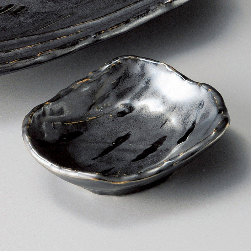 山万 28630-180 荒瀬黒3.0小付 1個（ご注文単位1個）【直送品】