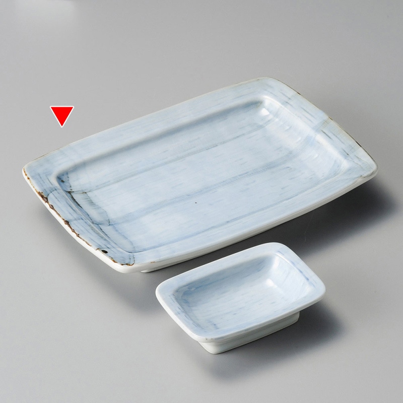 山万 28730-550 ゴス巻なで角型長角焼物皿(中) 1個（ご注文単位1個）【直送品】