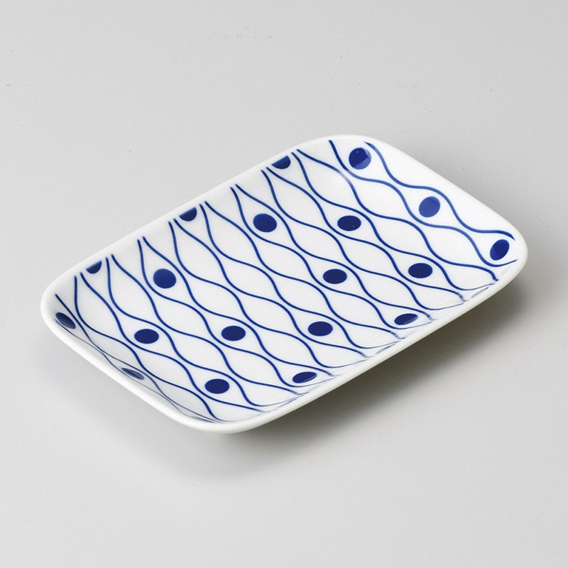 山万 28811-730 タテワク長角皿(有田焼) 1個（ご注文単位1個）【直送品】