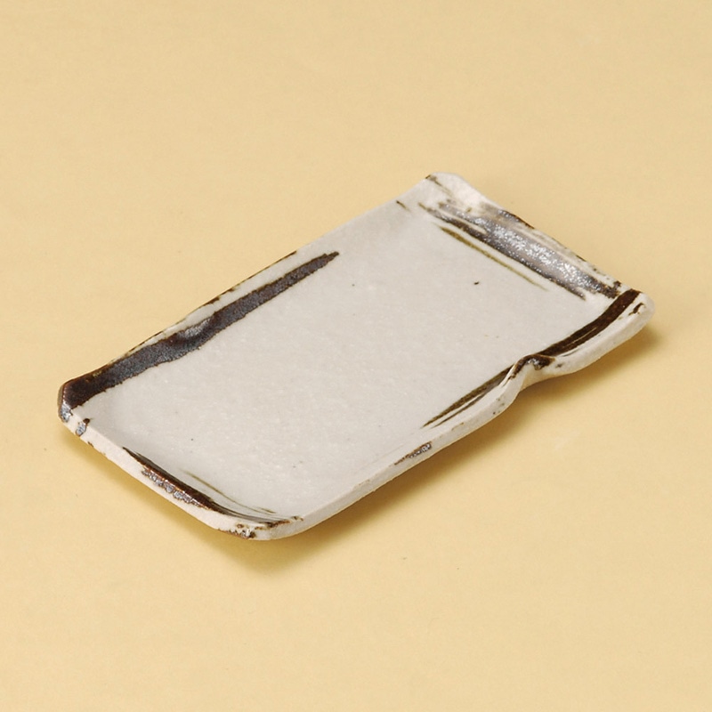 山万 28918-660 鉄刷毛目5.0長角皿(信楽焼) 1個（ご注文単位1個）【直送品】