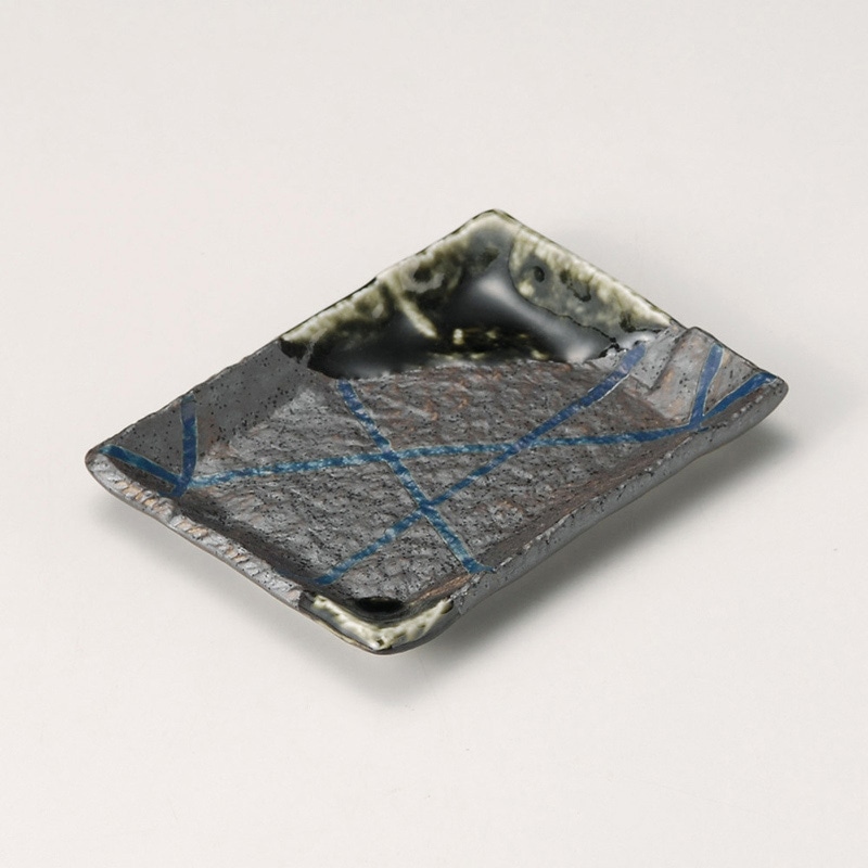 山万 29026-580 南蛮乱十草長角銘々皿 1個（ご注文単位1個）【直送品】