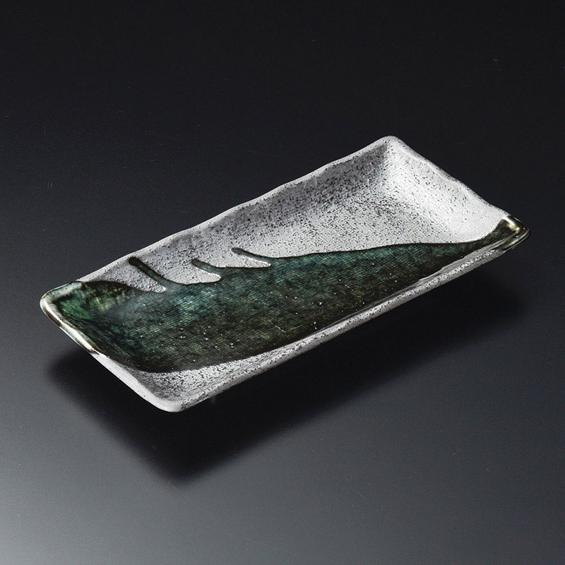 山万 29110-450 黒柚子織部流串皿 1個（ご注文単位1個）【直送品】