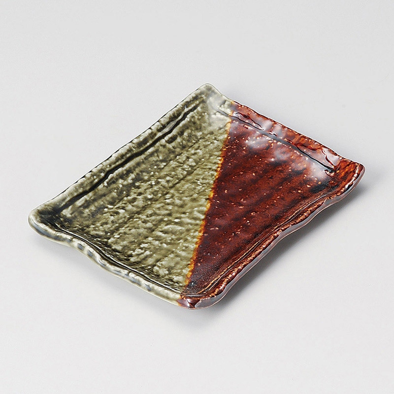 山万 29115-570 飴織波渕長角銘々皿 1個（ご注文単位1個）【直送品】