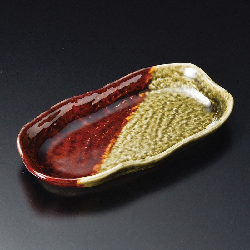 山万 29119-570 飴織6寸変形串皿 1個（ご注文単位1個）【直送品】