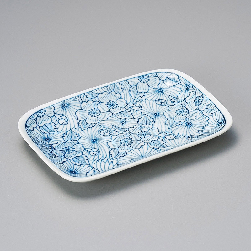 山万 29207-190 染桜長角取皿 1個（ご注文単位1個）【直送品】