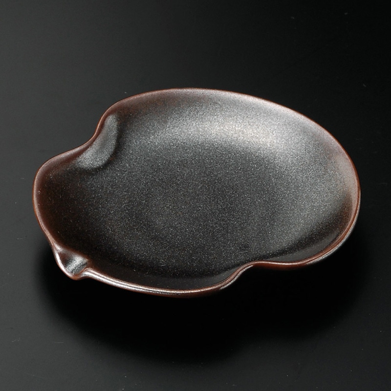 山万 29232-550 鉄砂釉瓢銘々皿 1個（ご注文単位1個）【直送品】