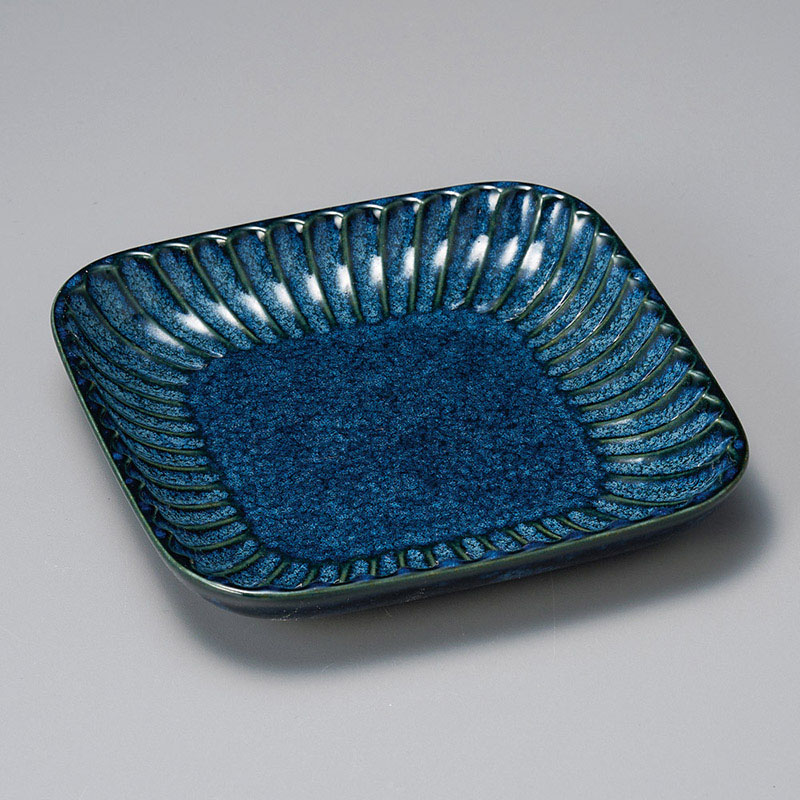 山万 29506-230 窯変しのぎ四角取皿 1個（ご注文単位1個）【直送品】