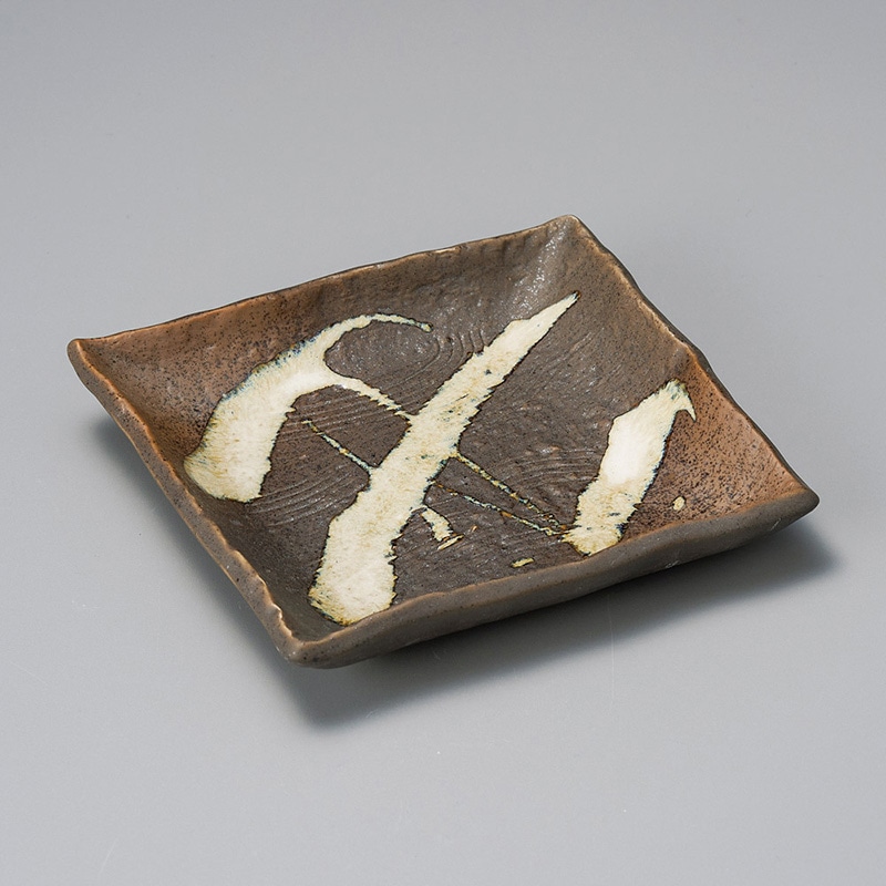 山万 29615-230 なまこ流し角取皿 1個（ご注文単位1個）【直送品】