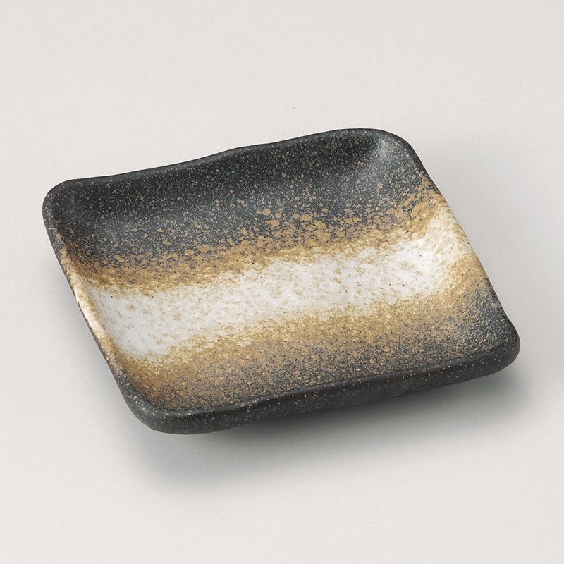 山万 29604-580 京備前正角中皿 1個（ご注文単位1個）【直送品】