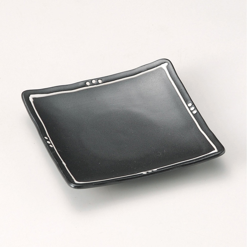 山万 29516-550 一珍黒マット3.0正角皿 1個（ご注文単位1個）【直送品】