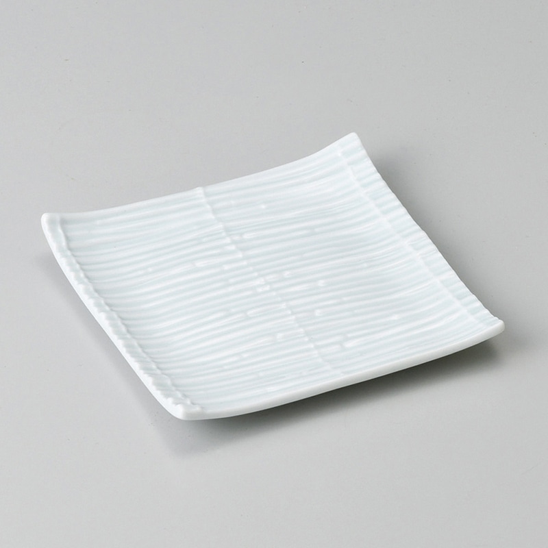 山万 29619-570 青磁スダレ正角銘々皿 1個（ご注文単位1個）【直送品】