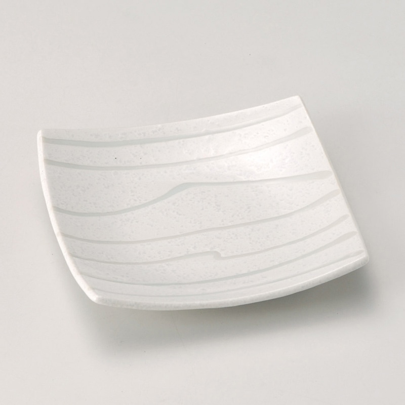 山万 29621-230 青白ライン4.0角皿 1個（ご注文単位1個）【直送品】