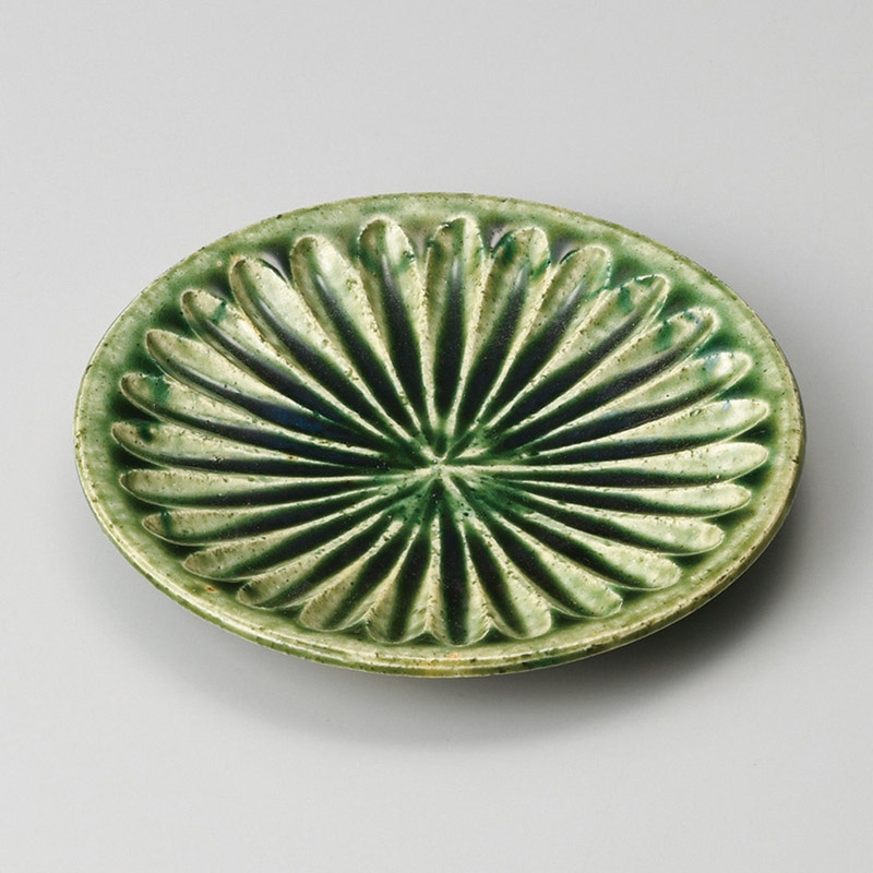 山万 29704-510 総織部しのぎ50皿 1個(ご注文単位1個)【直送品】