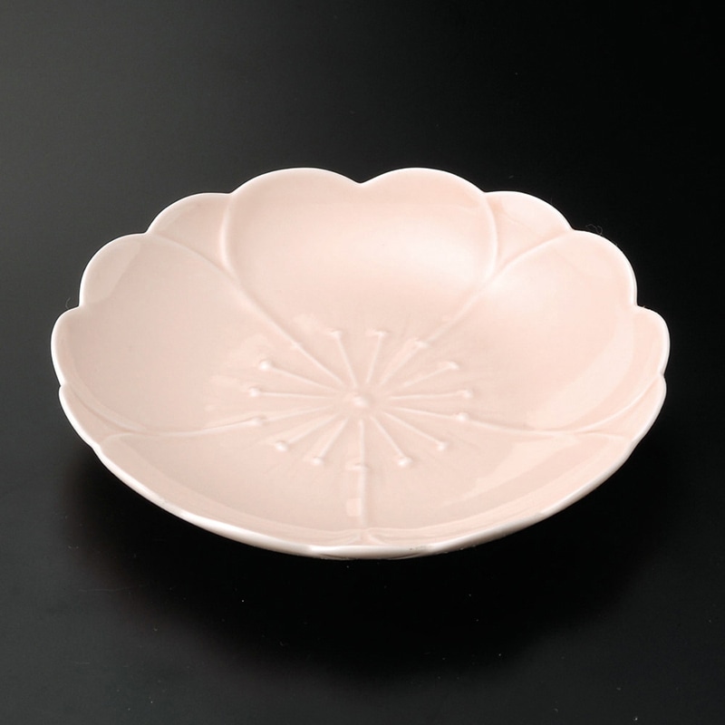 山万 29707-730 さくら 桃釉お取皿Φ15cm 1個（ご注文単位1個）【直送品】