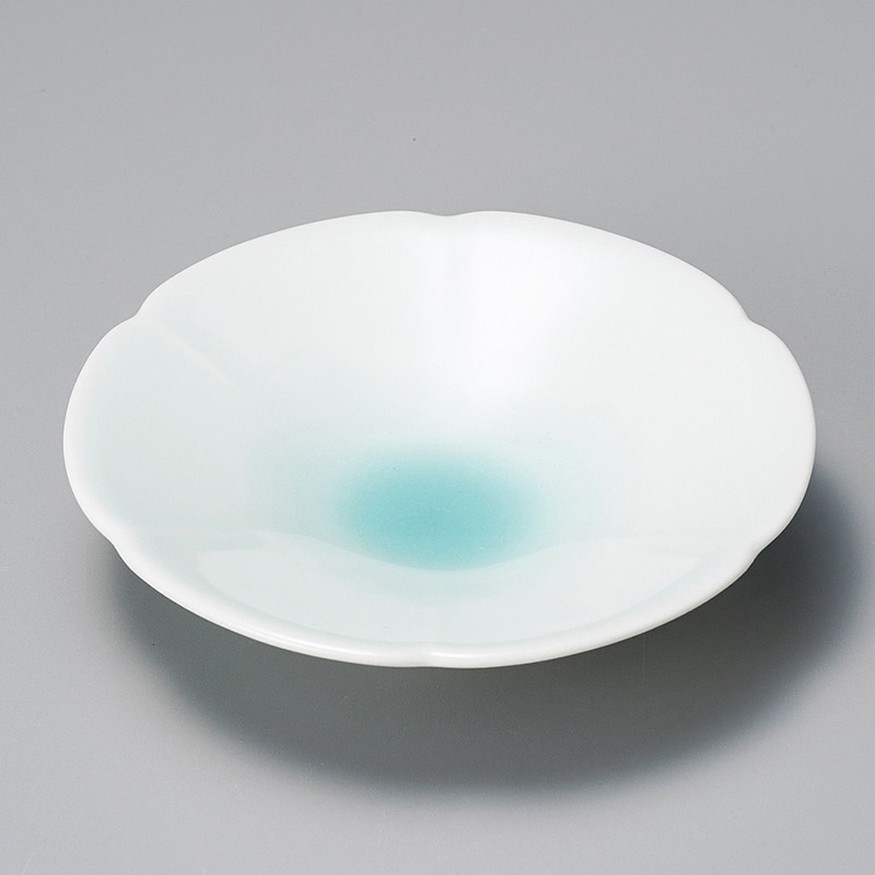 山万 29711-290 青白磁輪花4.5平鉢 1個(ご注文単位1個)【直送品】