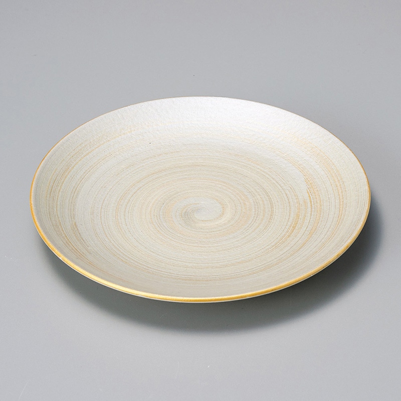 山万 29816-450 白マットパール金刷毛目5寸皿 1個(ご注文単位1個)【直送品】