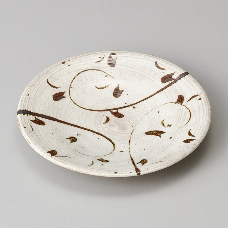 山万 29803-290 刷毛目サビ唐草4.5皿 1個(ご注文単位1個)【直送品】