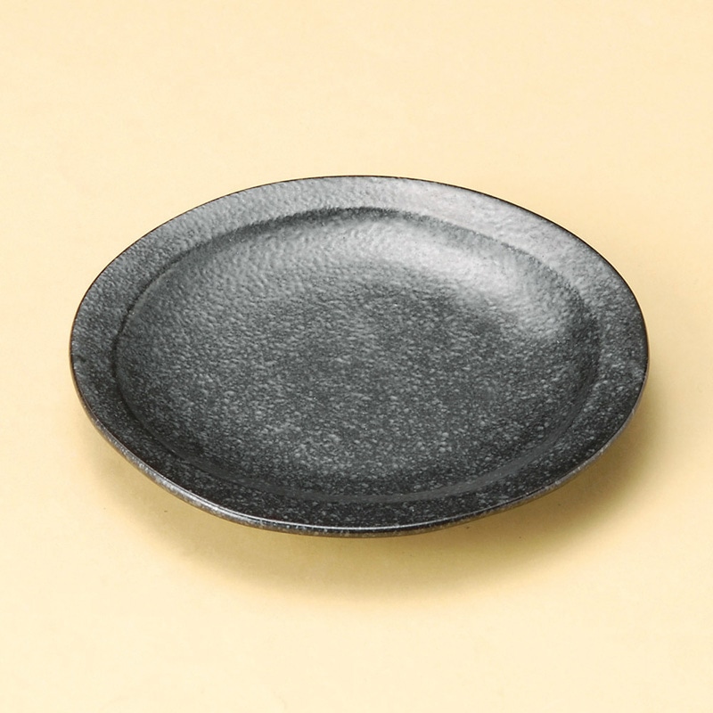 山万 29814-310 銀黒丸々取皿(大) 1個(ご注文単位1個)【直送品】