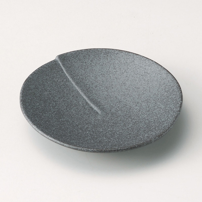 山万 30009-450 鉄釉ハス型取皿 1個（ご注文単位1個）【直送品】