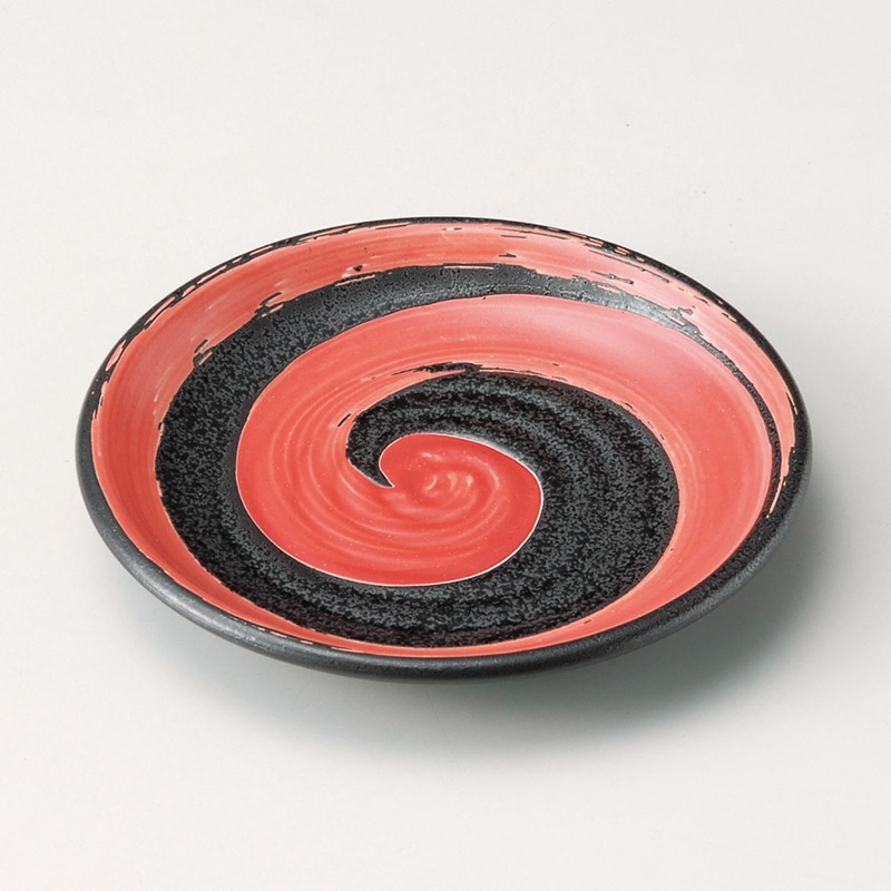 山万 30104-170 朱嵐黒御影5.0皿 1個（ご注文単位1個）【直送品】