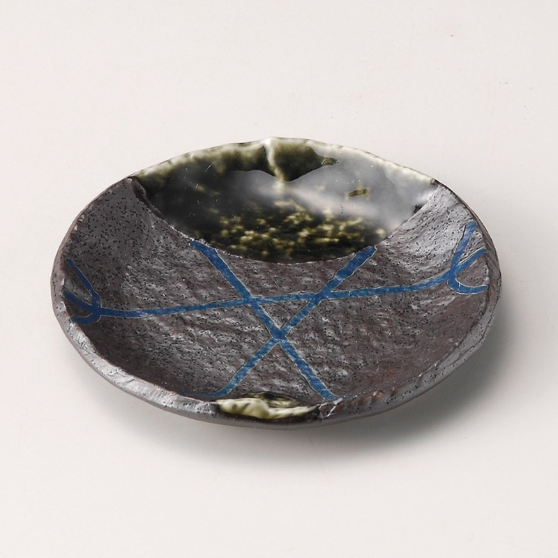 山万 30109-580 南蛮乱十草丸銘々皿 1個(ご注文単位1個)【直送品】