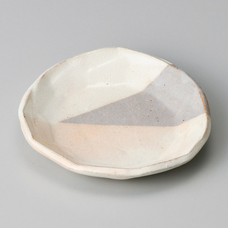 山万 30126-290 美濃萩V塗分皿 1個（ご注文単位1個）【直送品】