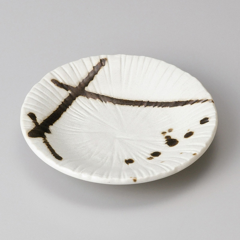 山万 30304-290 金色流し彫十草型取皿 1個(ご注文単位1個)【直送品】