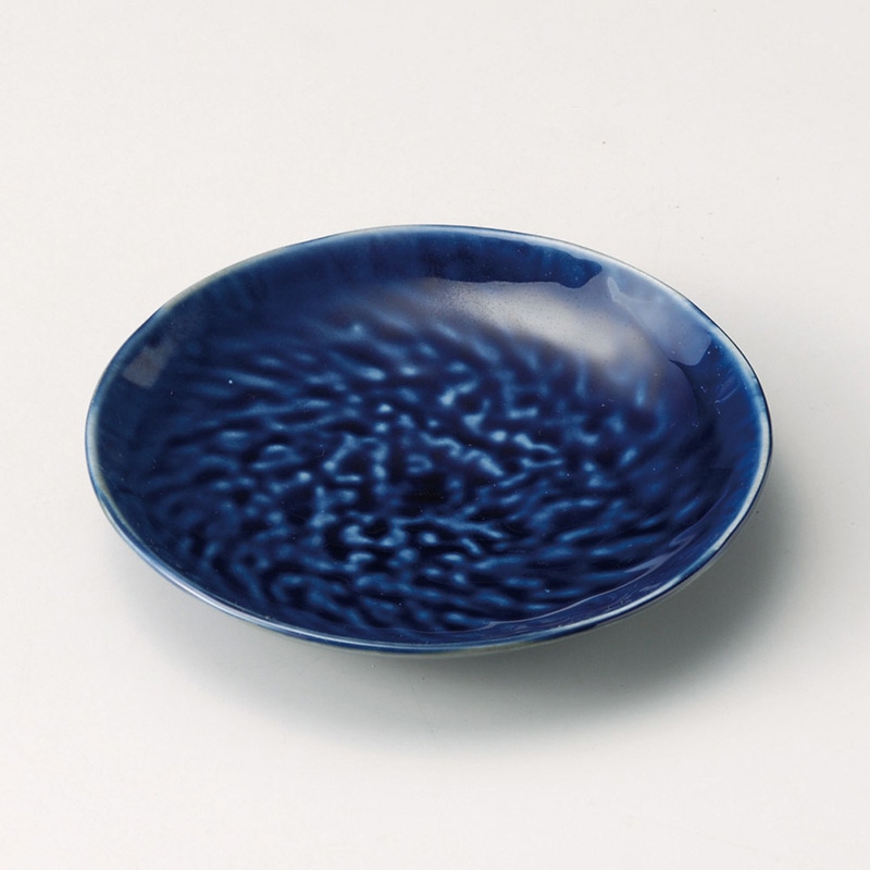 山万 22511-020 藍紺岩清水5.0皿 1個（ご注文単位1個）【直送品】