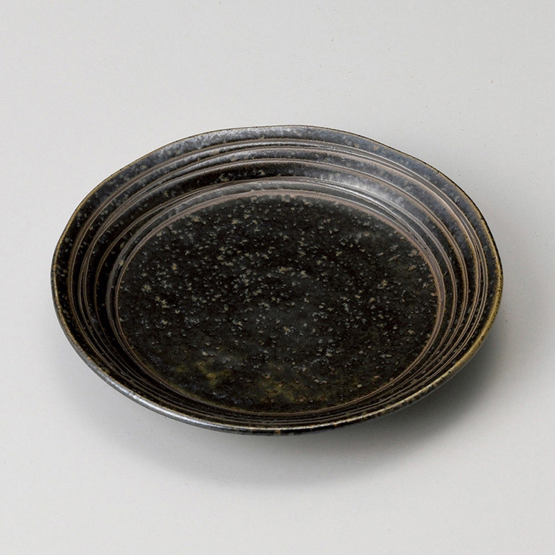 山万 22423-190 黒イラボらいん5.0皿 1個(ご注文単位1個)【直送品】