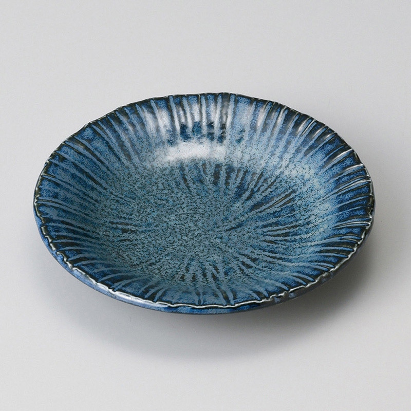 山万 30411-100 花紺彫十草型取皿 1個（ご注文単位1個）【直送品】