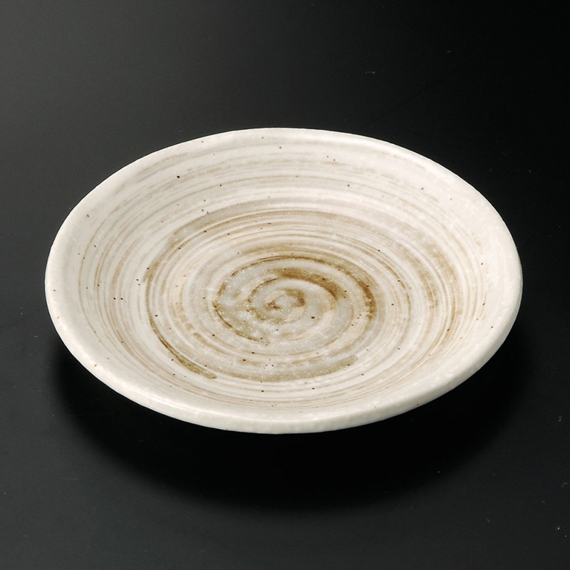 山万 30415-100 刷毛目粉引六兵衛4寸皿 1個（ご注文単位1個）【直送品】