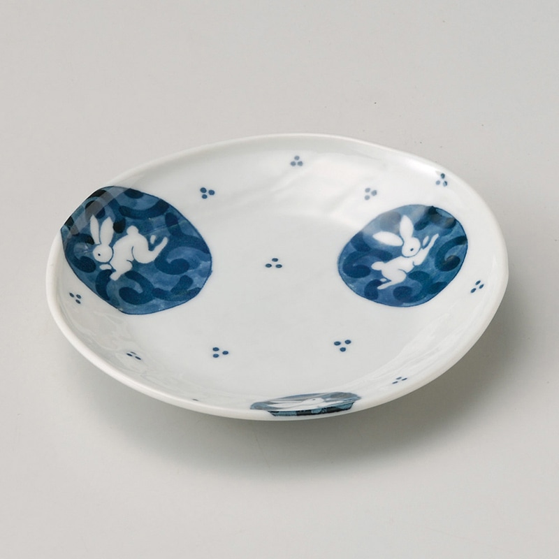 山万 30412-190 丸紋うさぎ5.0皿 1個（ご注文単位1個）【直送品】