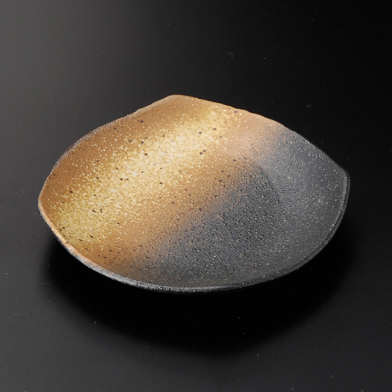 山万 30409-470 黒備前吹4.0銘々皿 1個（ご注文単位1個）【直送品】