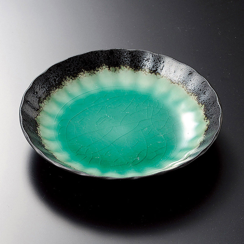 山万 30953-570 深海(緑)5.0皿 1個（ご注文単位1個）【直送品】