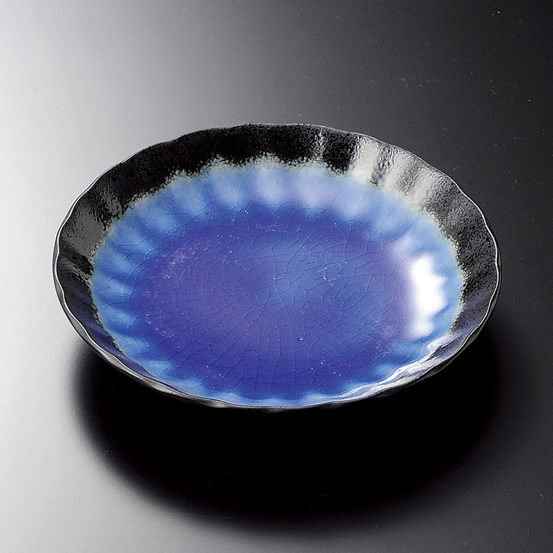 山万 30955-570 深海(青)5.0皿 1個（ご注文単位1個）【直送品】